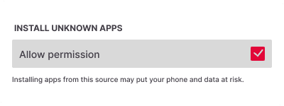 Give permission to download